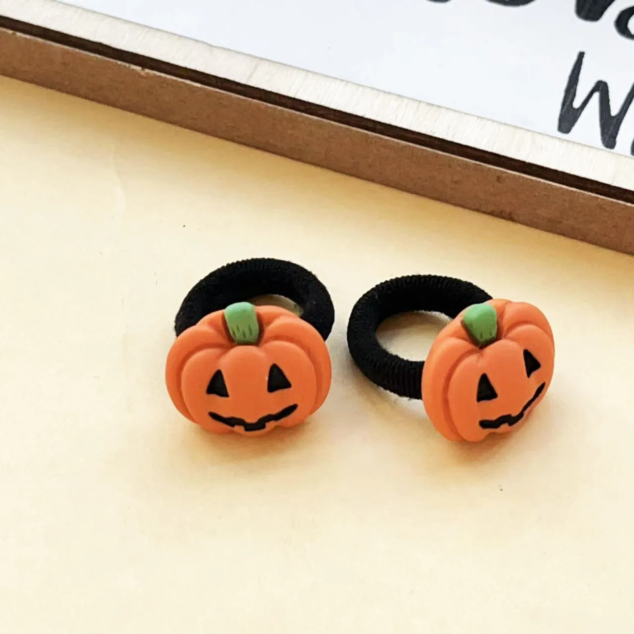 10 Stück Halloween Cartoon Kinder Haargummis Kürbis Geist Elastische Haarbänder Baby Mädchen Feiertagsparty Pferdeschwanz Haardekoration – Detail 7