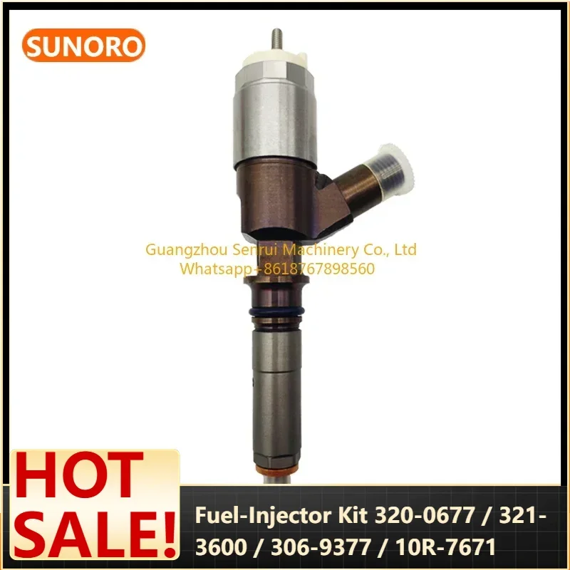 C6.6 Fuel-Injector Kit 320-0677 / 321-3600 / 306-9377 / 10R-7671 – 1106D-E66TA Engine Upgrade for 323D Excavators