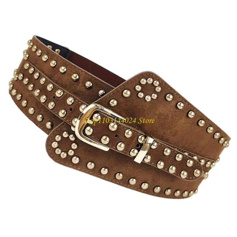 N5KE CORSETS للنساء القابل للتعديل مشد مثير تمثال نصفي مع ديكور برشام سبيكة