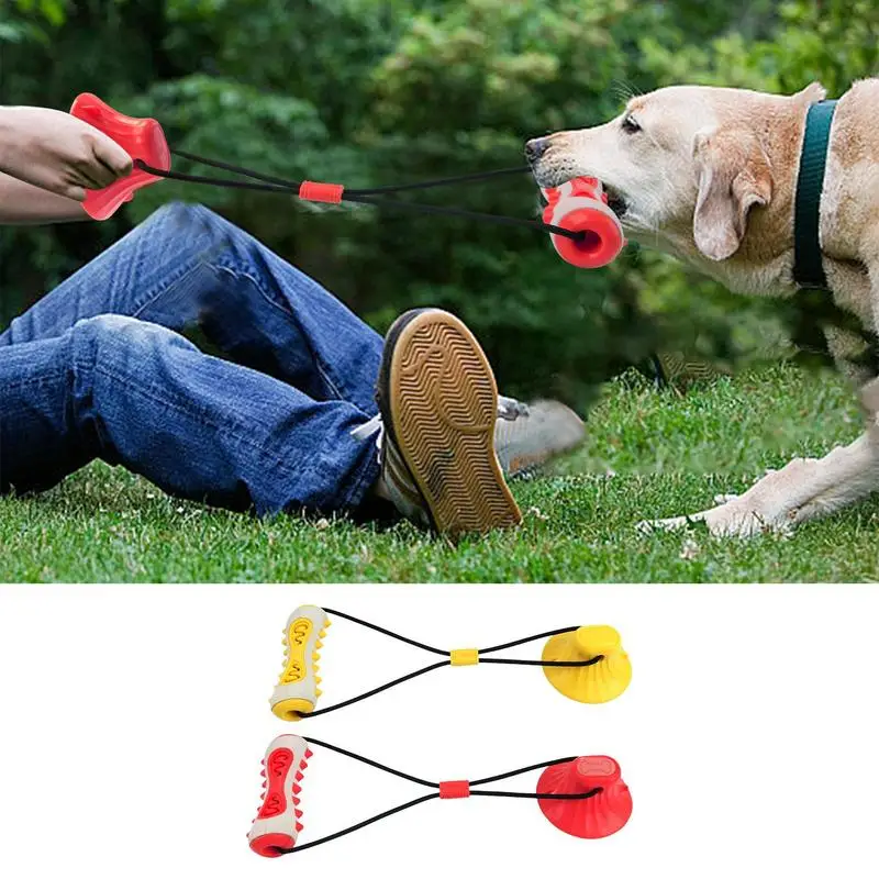 Teething Toys For Puppies Strong Suction Base Teething Toys For Dogs Interactive Dog Toy Bite Resistant Multifunctional Bone