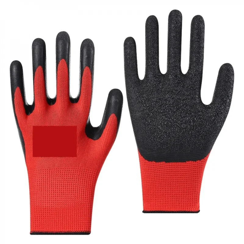 Professional Latex Grip Safety Working Glove Breathable Nylon Polyester Gloves For Construction And Women Or Man