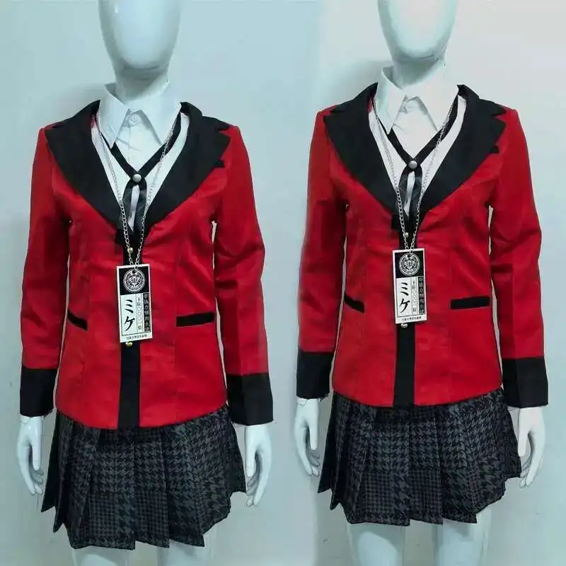 Anime Kakegurui Jabami Yumeko Cosplay Costume Halloween Sayaka Compulsive Gambler Japanese School Girls JK Uniform Halloween view 4