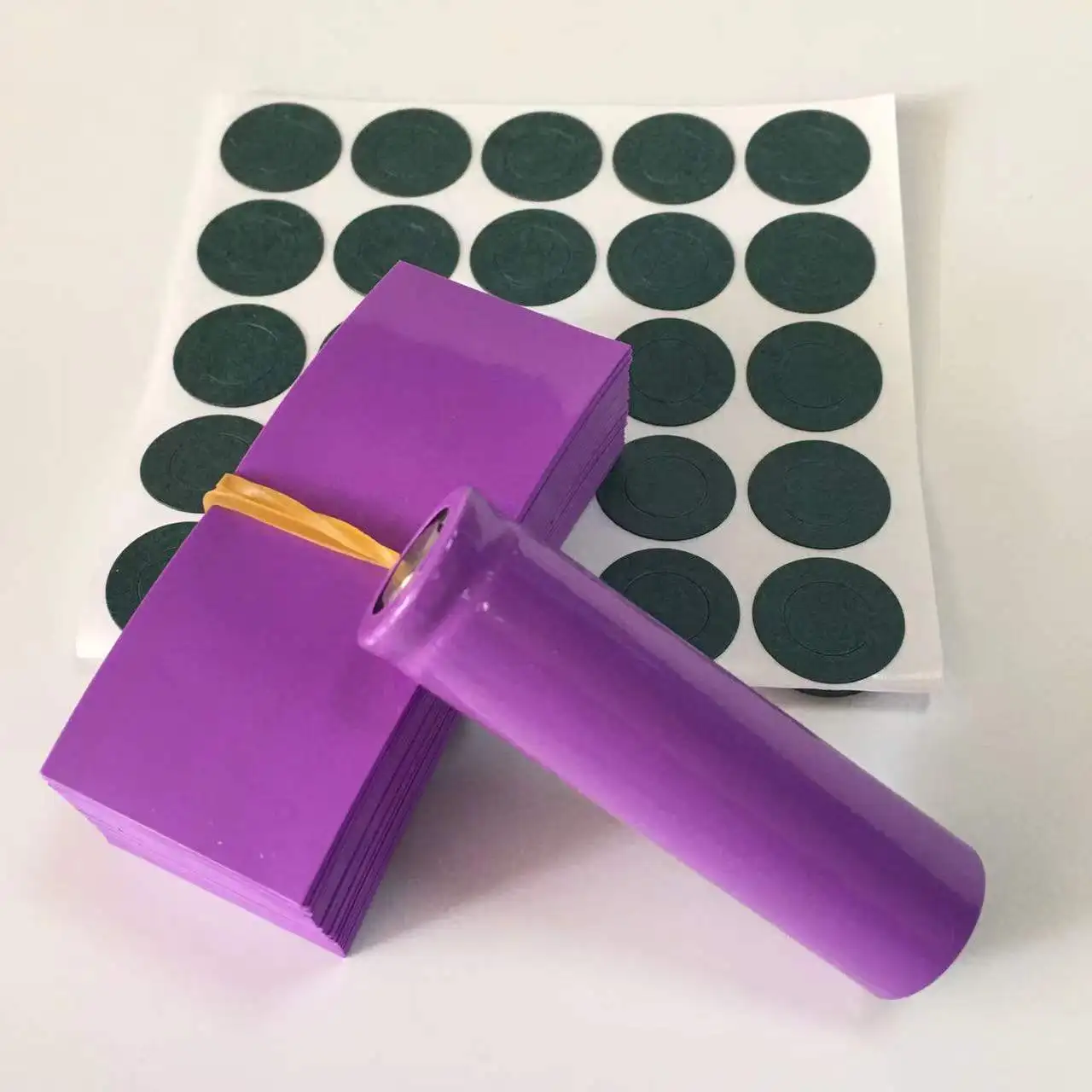 100pcs 18650 Lithium Battery Heat Shrink Tube PVC Tubing Film Sleeves Insulation Sheath With 100pcs Gasket Barley Paper