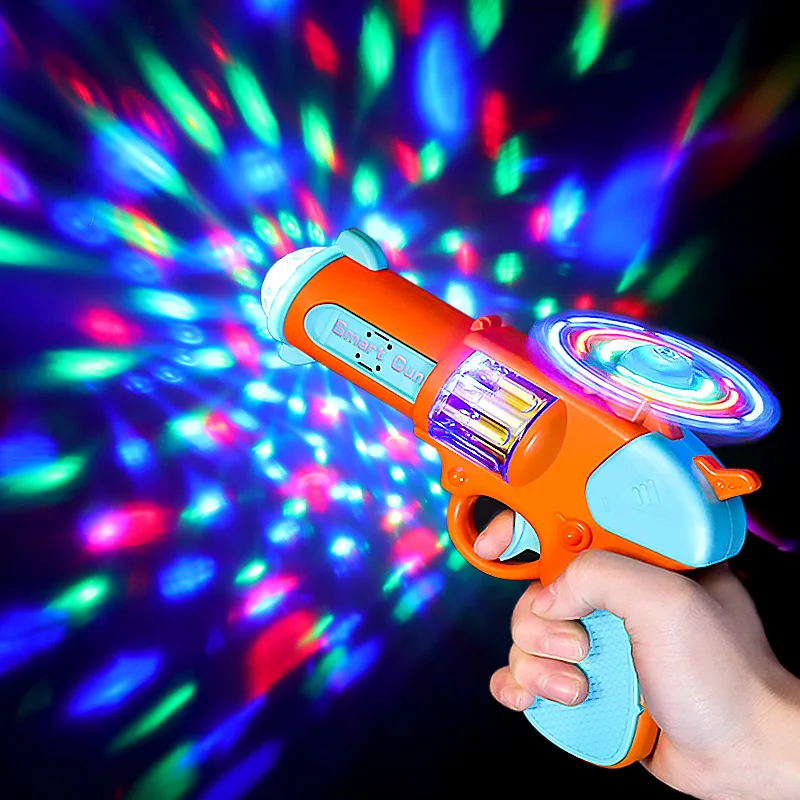 Glocks Toys Guns Pistol Electric Flash Music Colorful Projection Sound and Light Gun Children's Toy Gun