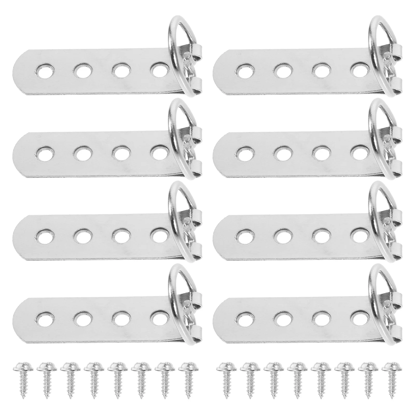 8 قطعة إطار الصورة معلقة الأجهزة D-حلقة مسامير العيينة المعدنية مسامير للخشب البلاستيك إطارات معدنية الثقيلة صورة الشماعات