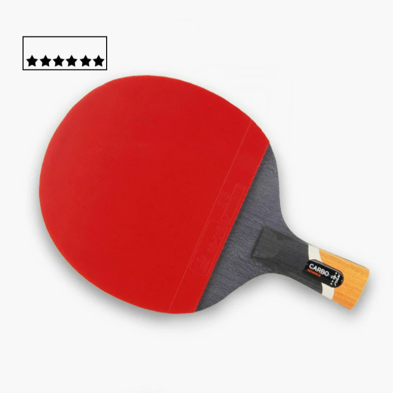 Fotografia 6: Raquete de Tênis de Mesa Stiga 6 Estrelas Original com Borracha Lisa para Ping Pong Profissional com Capa Protetora