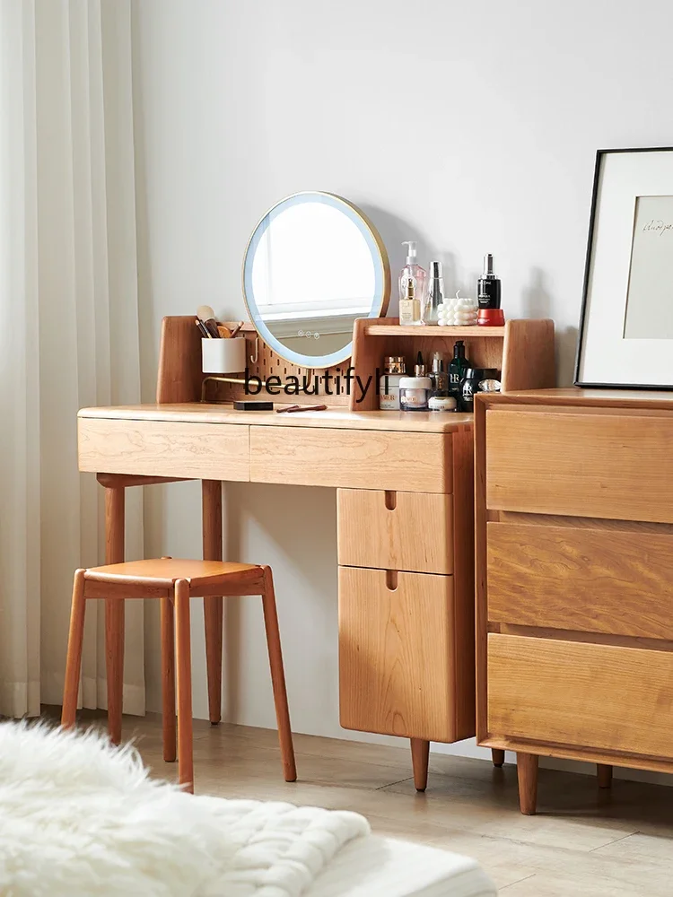 

Dresser, Nordic solid wood cosmetic table, cosmetic storage bedside tableAsmt52