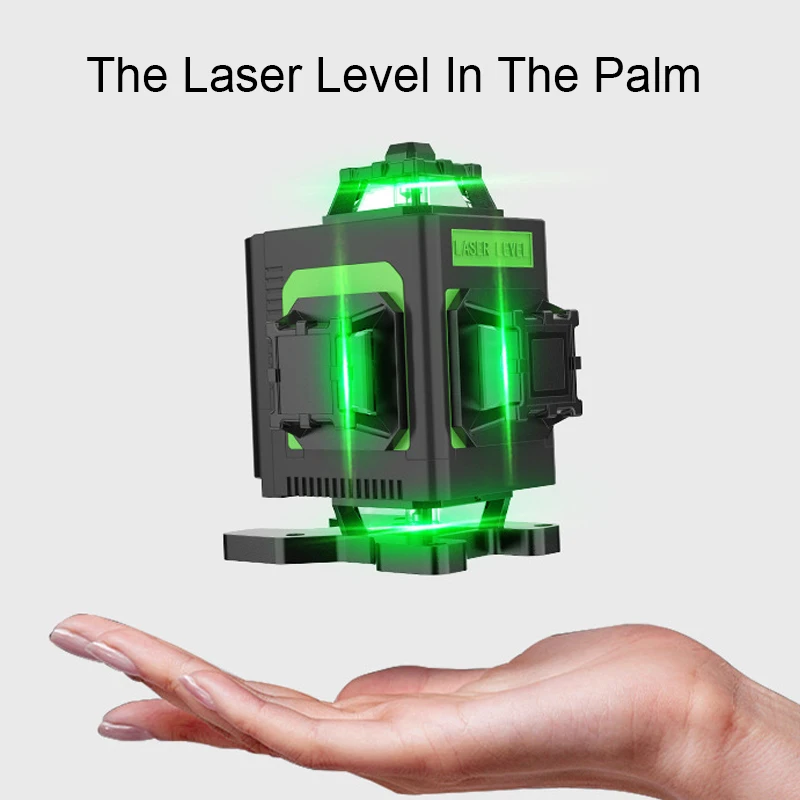 

12 Lines Laser level 360° 3D Green Beam Measuring Automatic Leveling Horizontal Vertical with Remoter Control