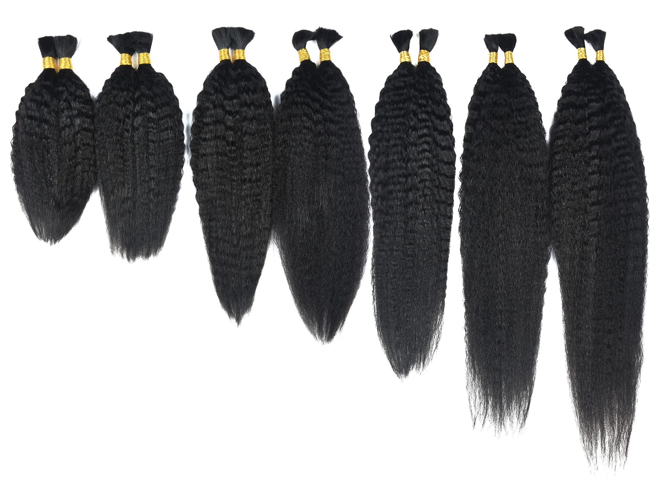 Kinky Straight Bulk Human Hair 100g No Weft Human Hair Bundles Micro Human Braiding Hair for Braids Human Braiding Hair HairUGo