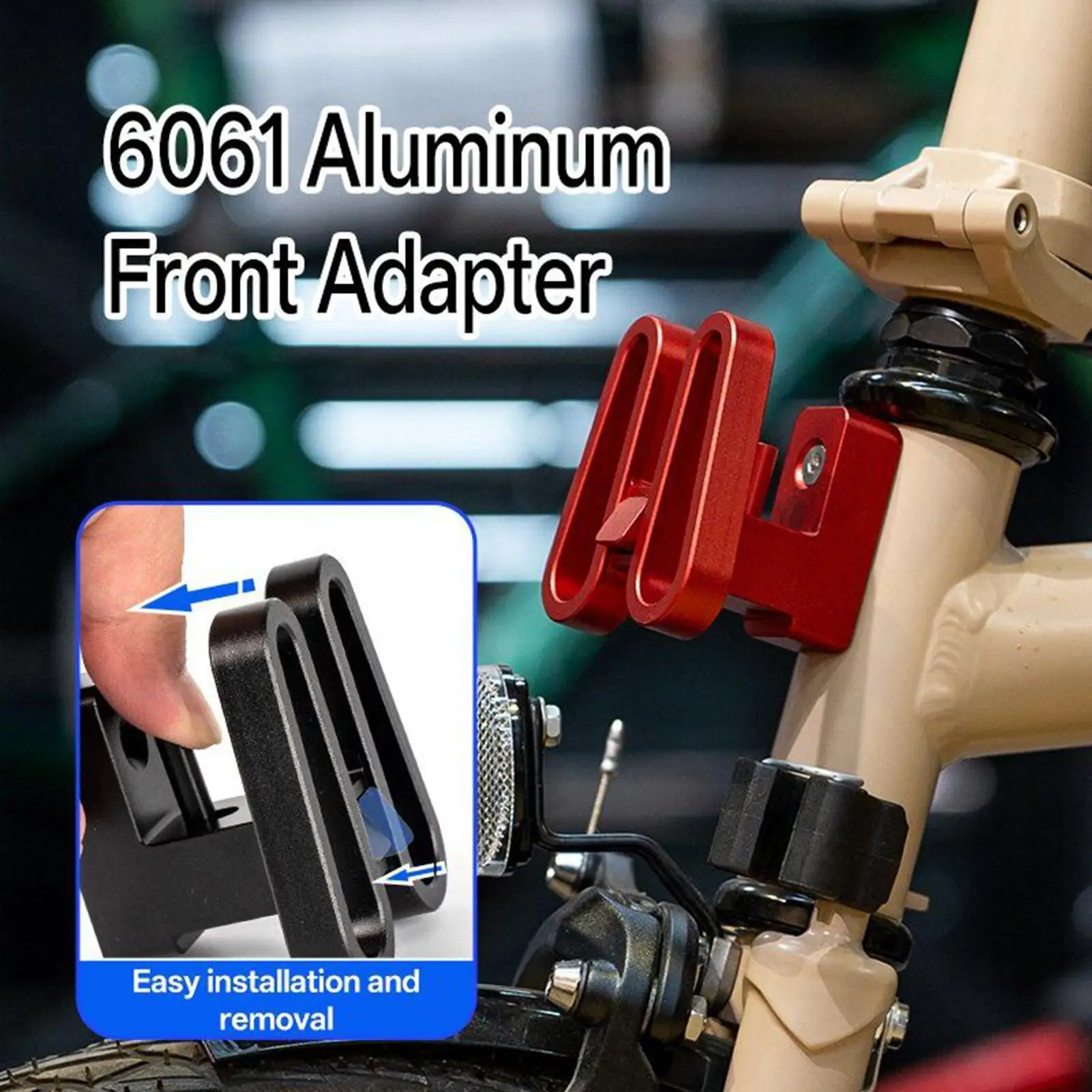 

Передний багажник для велосипеда, складной велосипед, рама из алюминиевого сплава, адаптер, крепление, запасные части для путешествий, горной доставки, кемпинга