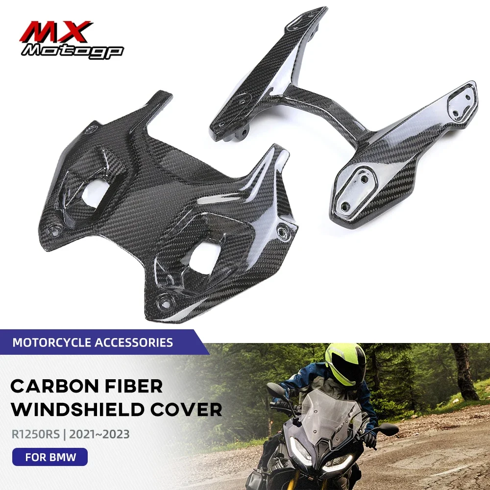 

For BMW R1250RS R1250 RS 2021 2022 2023 Motor Carbon Fiber Windshield Inner Side Panels Windscreen Holder Wind Air Deflector
