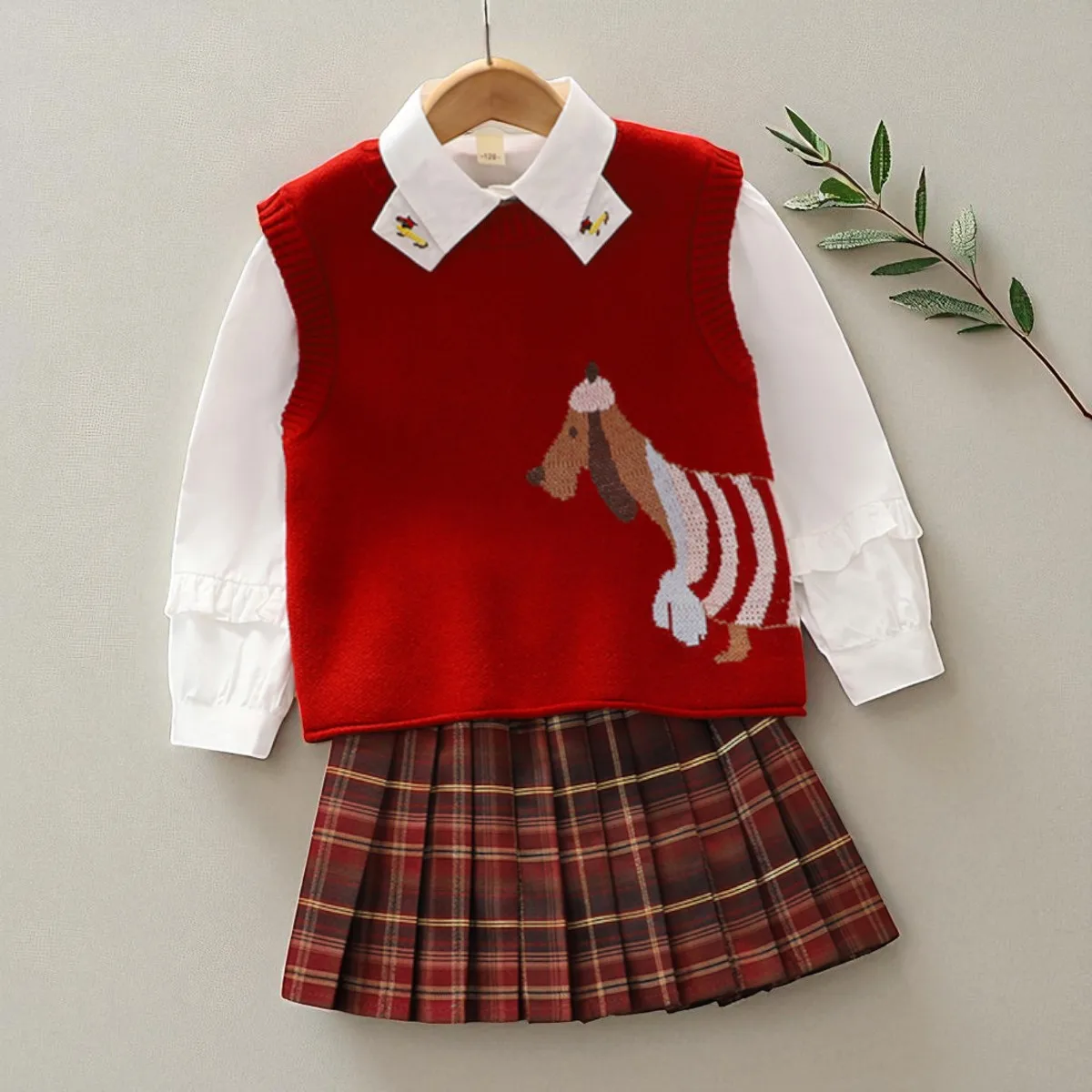 Uniforme de regreso a la escuela, conjunto de ropa para niños, trajes de otoño para niñas, chándal a cuadros de muy buen gusto, trajes para niños de 6, 8, 10 y 12 años