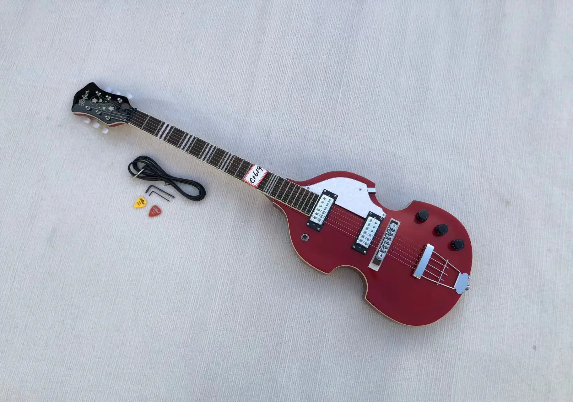 Wine red Hofner HI-459-PE Ignition Violin 6 strings Guitar Guitarra in Stock Discount Free Shipping