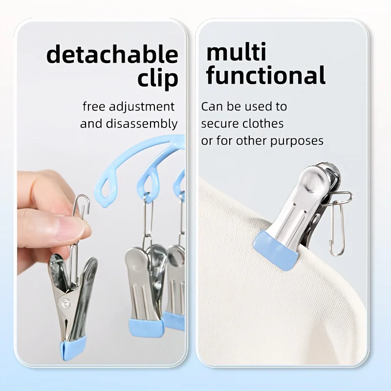 1/2 Stück 20-Clip ​ ​ Wäscheständer ​ ​ Winddicht zum Aufhängen ​ ​ Sockenhalter für Kleiderschrank und Hosen ​ ​ Multifunktionaler Organizer für Unterwäsche – Detail 5