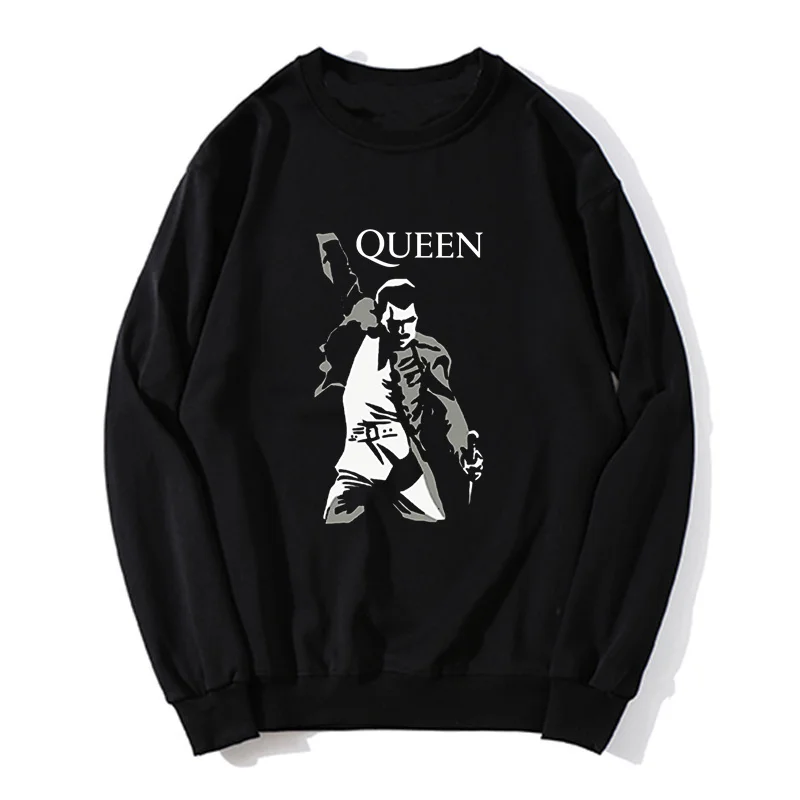 Freddie Mercury Hoodie Band vintage Sweatshirt O-Neck Fashion Unisex Sweater Harajuku Hip Hop Cool Pullover Streetwear