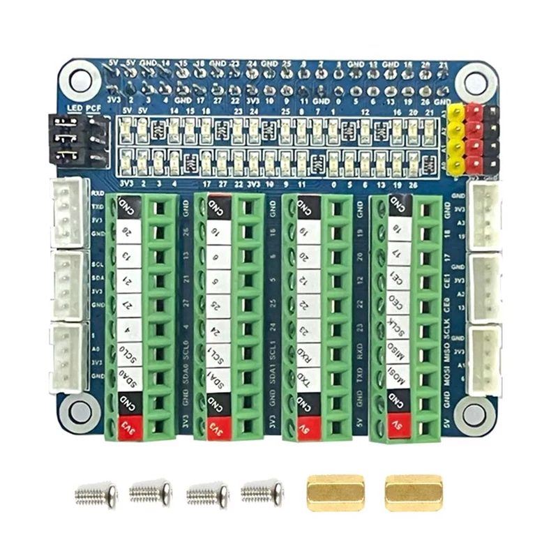 لوحة توسيع PCF8591 ، وحدة على متنها لالتوت Pi ، لوحة اختبار GPIO LED ، مستشعر ADC و DC ، مجموعة واحدة