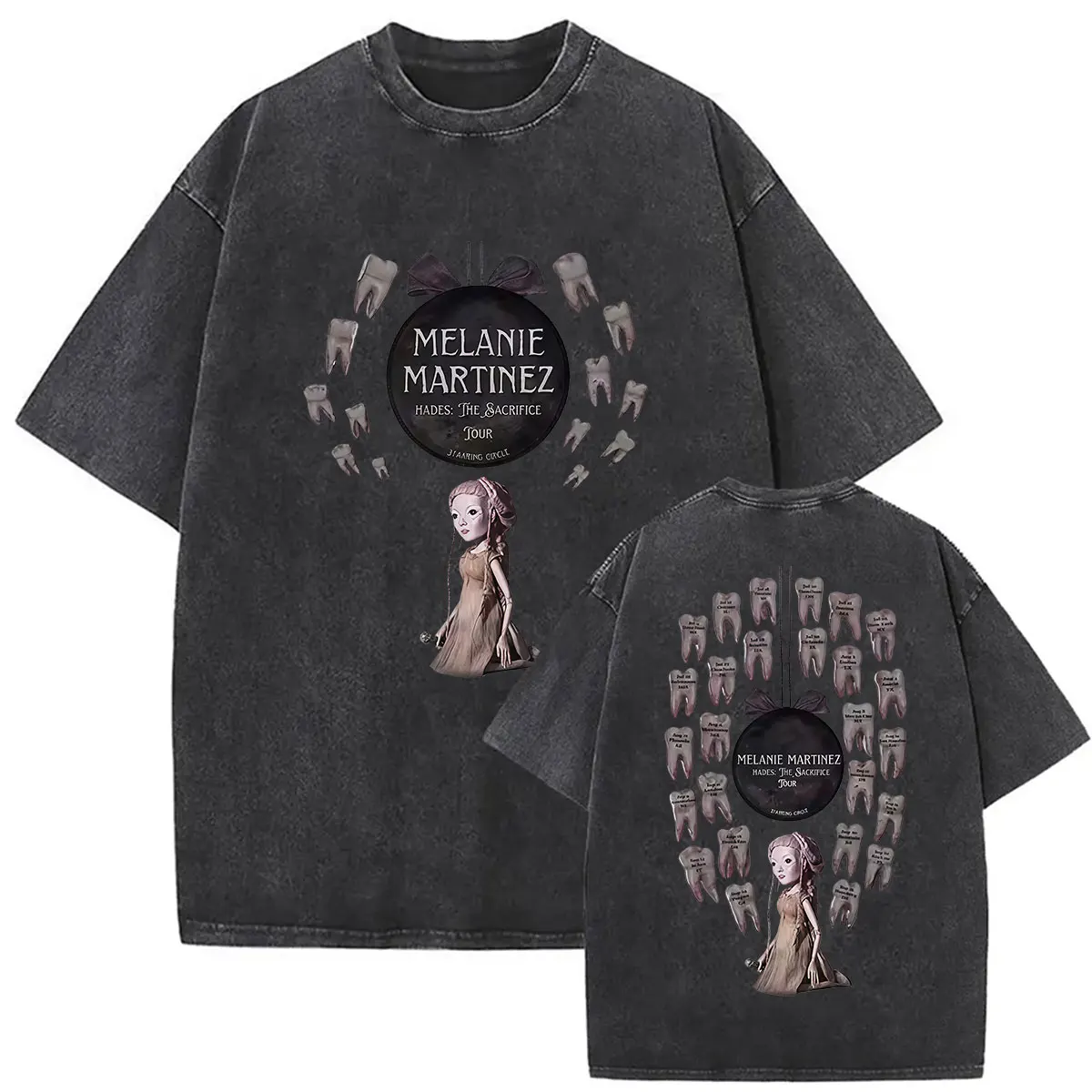 Vintage Washed Melanie Martinez T Shirts Hades The Sacrifice Tour 2026 Graphic T-shirt Men Women Fans Clothing Short Sleeve Tees