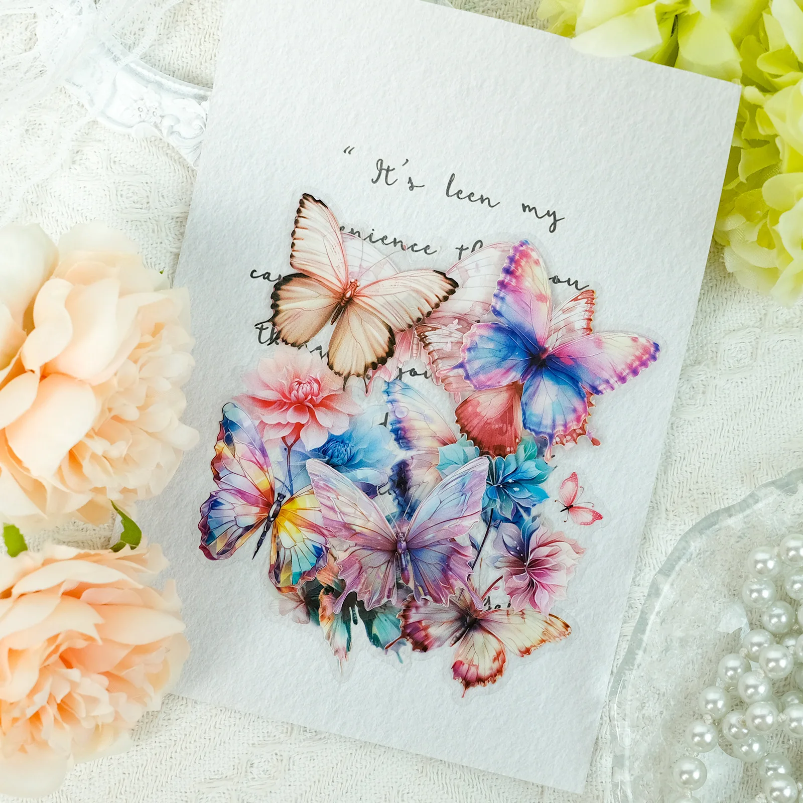 500 قطعة ملصقات فراشة الحيوانات الأليفة سكرابوكينغ مجلة المواد الملحقات المدرسية الاشياء للفتيات مكتب ديكور لتقوم بها بنفسك صندوق ملصق الهاتف