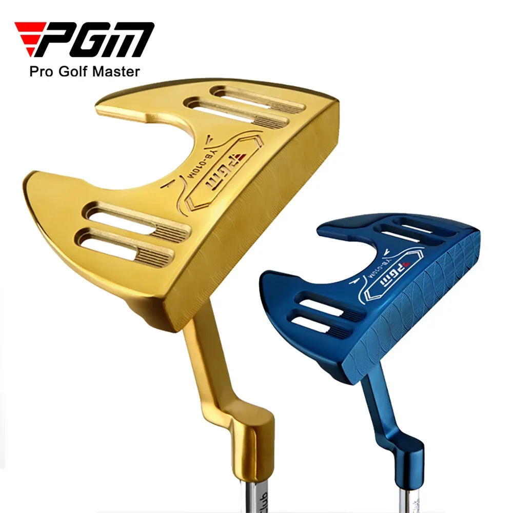 PGM new Golf putter   Golf Men\'s Club Blue/Gold Putter with Line of Sight Large Grip Hitting Stability TUG023