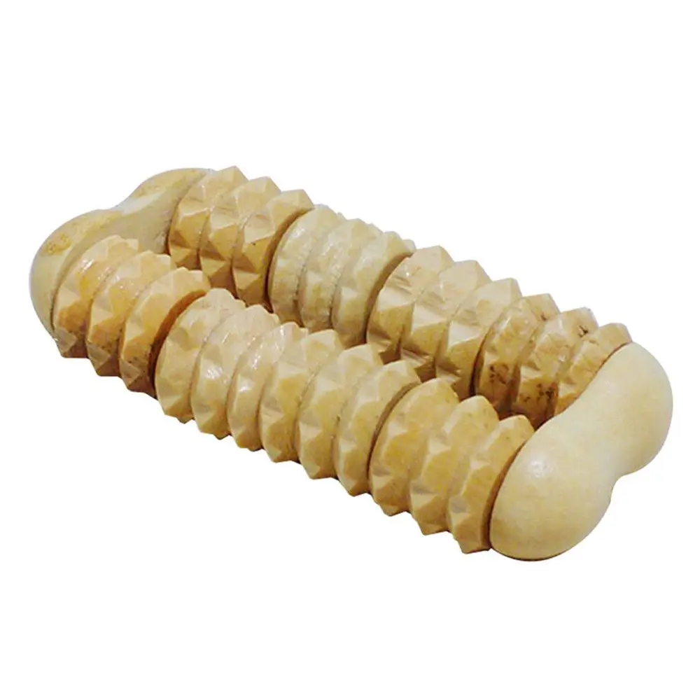 Prático relaxar massagem corpo relaxamento rolo de madeira massagem de madeira crua terapia de saúde massageador de mão