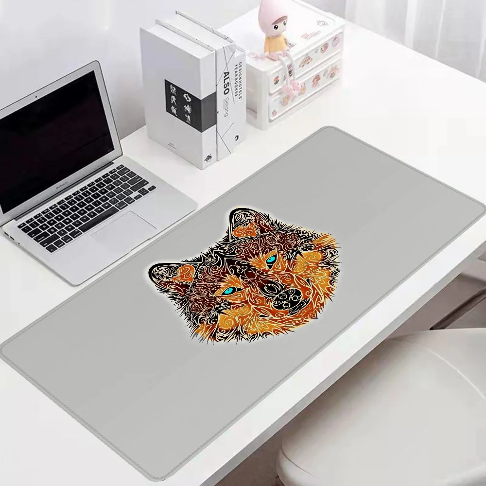 Wolf Gamer Accessories Pc Gaming Computers Laptop Mat Xxl Gaming Mouse Pad Mousepad Anime Computer Table Desk Protector Deskpad