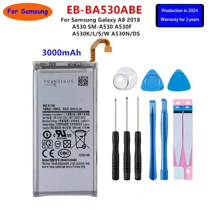 

Brand New EB-BA530ABE 3000mAh Battery For Samsung Galaxy A8 2018 A530 SM-A530 A530F A530K/L/S/W A530N/DS Batteries+Tools