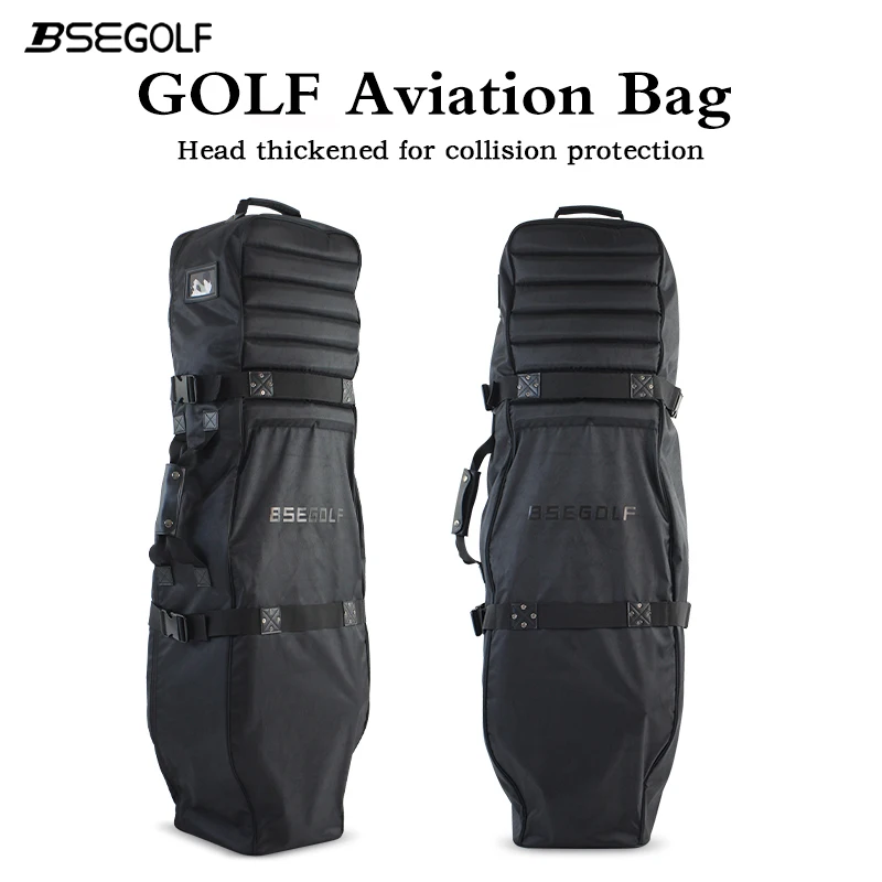Golf Travel Bag, Lightweight Foldable Golf Club Cover with Padded Top, Waterproof Nylon Airline Travel Case for Stand Bags & Sta
