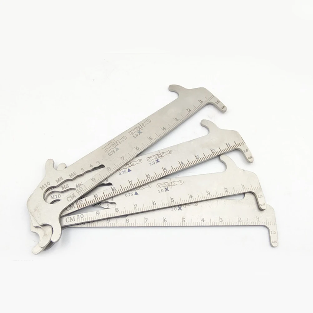 Stainless Steel Bike Wear Indicator Tool Chain Hook Measurement Durable Chain Ruler Compatible With Mtb Road Chains Repair