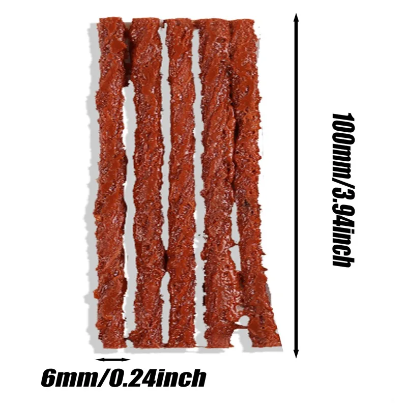튜브리스 타이어 수리 스트립, 자동차 오토바이 자전거 타이어 펑크 수리 플러그 도장 도구, 고무 스트립 타이어 수리 도구, 10-30 개