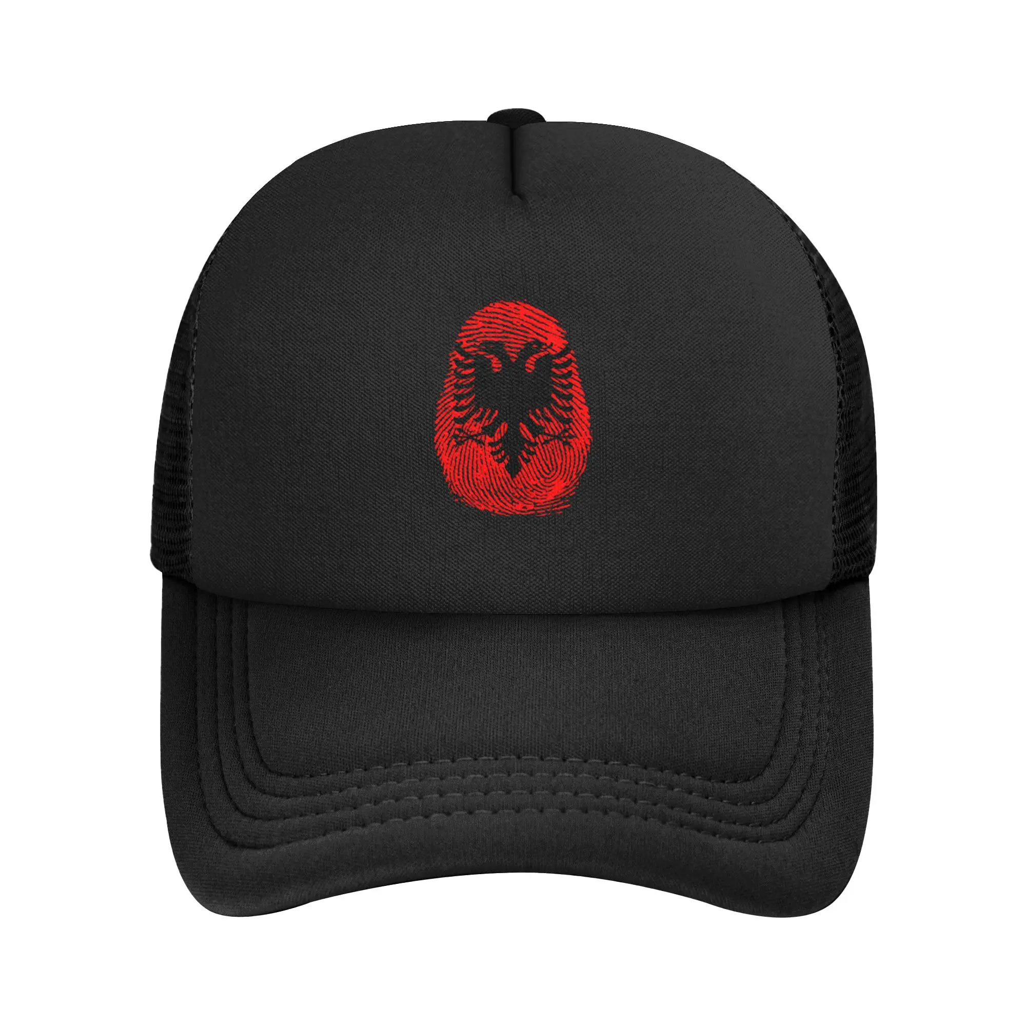 My Fingerprint - Albania  Trucker Hats Adult  Dad Hat Sun Caps Sun Hats Adjustable Polyester Mesh Baseball Caps Summer