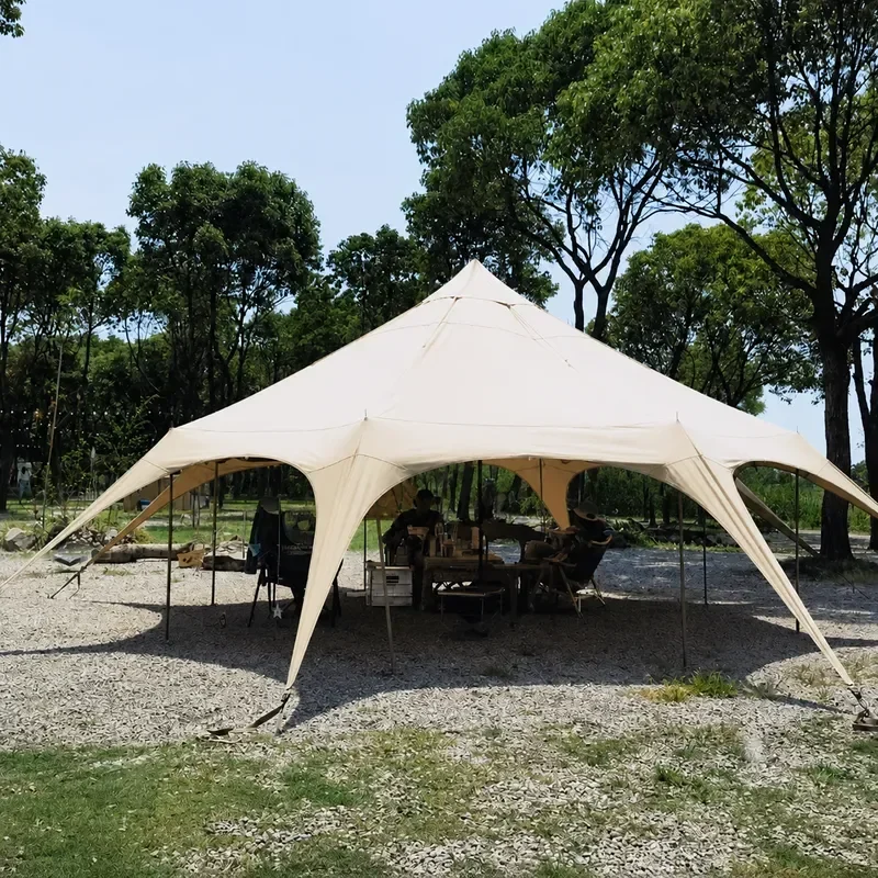 Cotton Yurt Tent Winter Outdoor Camping Tent Rainproof Circus Style Large Space Family Glamping Tent for Snow Wind Protection