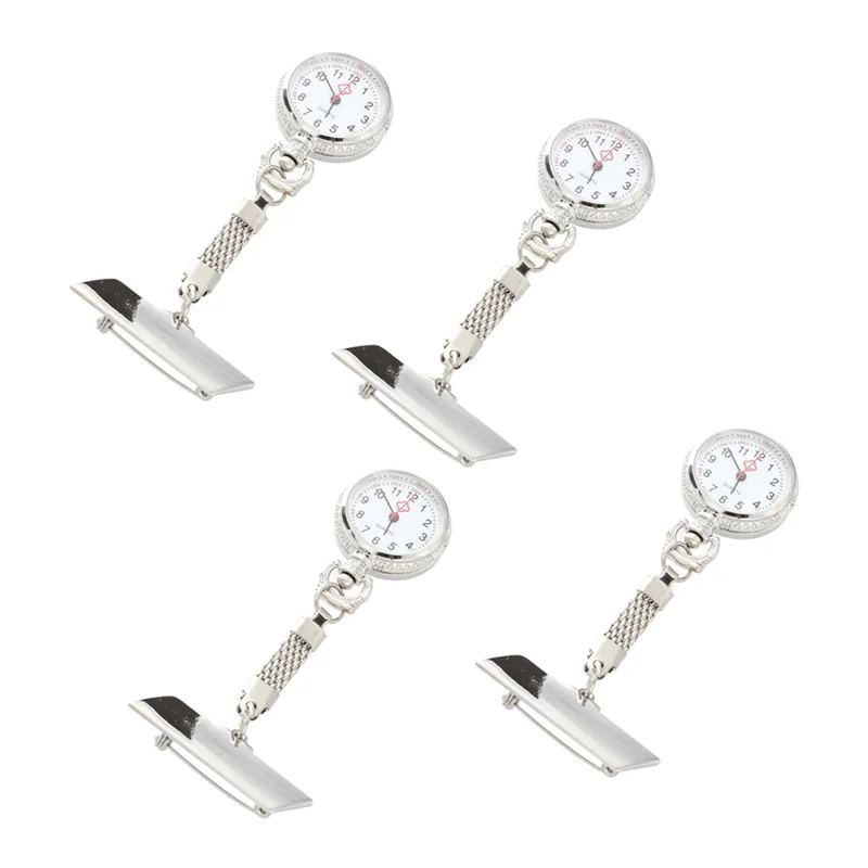 【ยอดนิยม】นาฬิกาพยาบาล 4X การเคลื่อนไหวควอตซ์พร้อมเข็มกลัด Pin