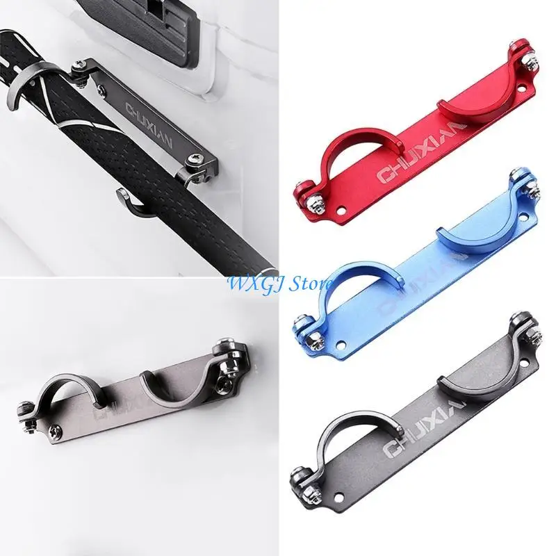 37JE 1Pc Portable Fishing Rod Bracket Aluminium Alloy Fish Rod Holder Side Hanging Fishing Rod Supplies Fish Tackle