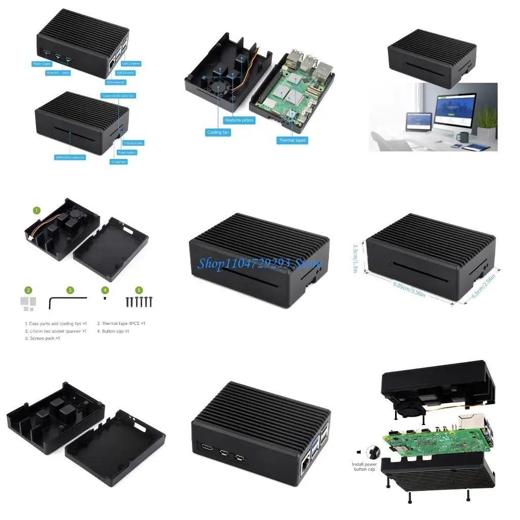 

Алюминиевый корпус Y2GD для платы RPi 5 со встроенным охлаждающим вентилятором и радиаторной подушкой для металлического корпуса