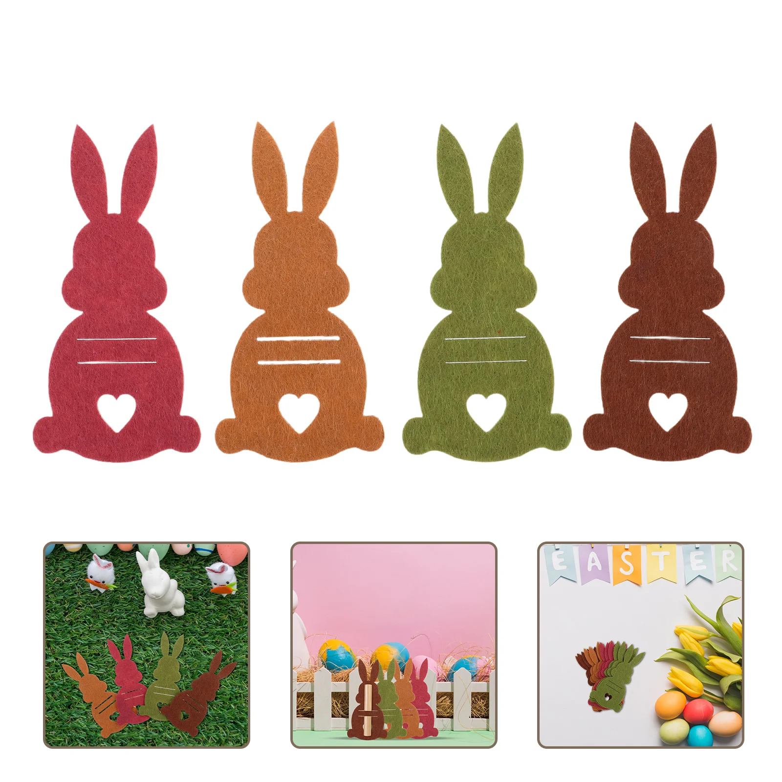 

12 Pcs Easter Bunny Coin Clips Adorable Design Money Holder Table Cards Decor Easter Party Supplies Dining Table Display