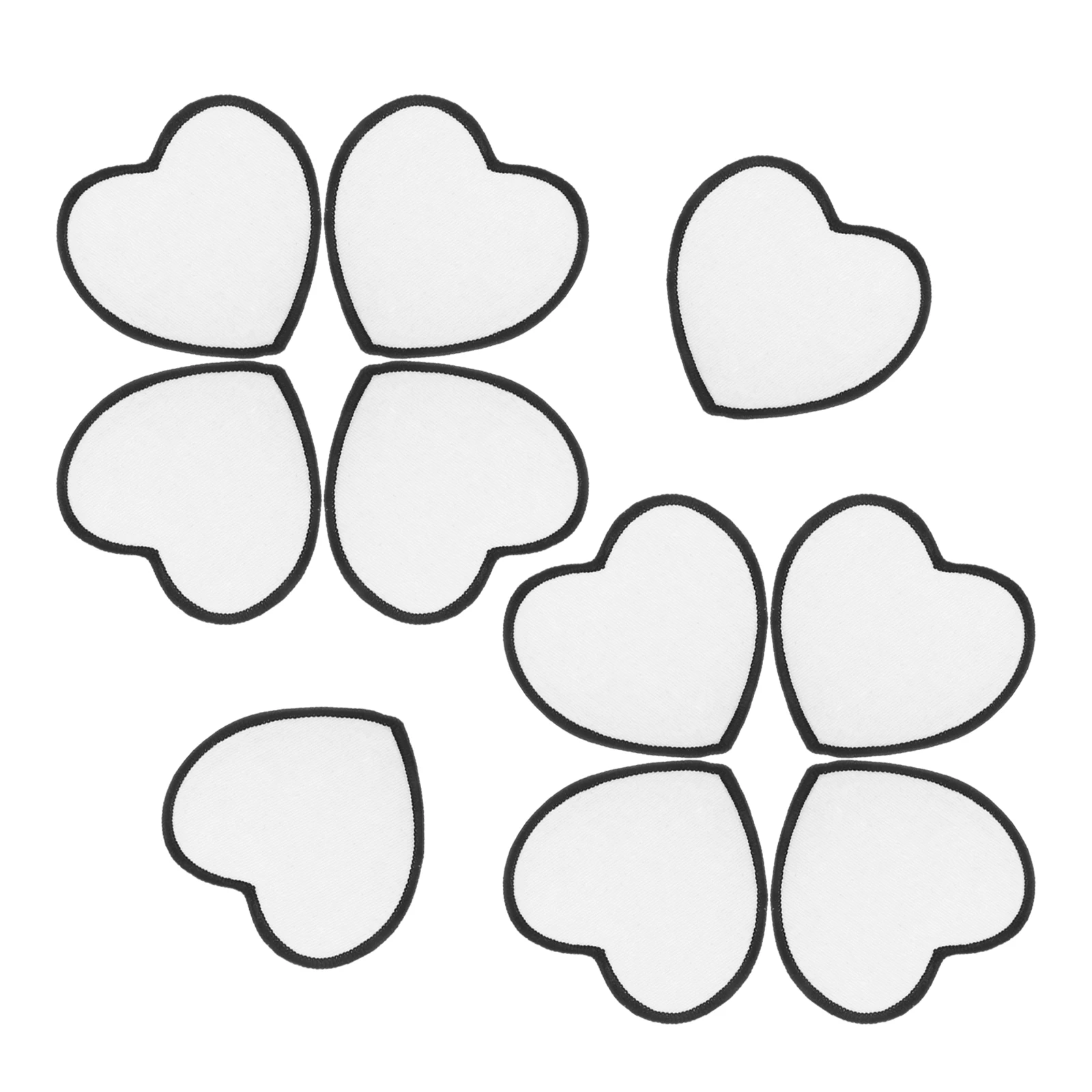 10 قطعة الأبيض DIY بها بنفسك التطريز نقل بقع الحديد على نسيج فارغ يزين الحرارة لاصق خياطة الملابس إصلاح تمديد المتانة