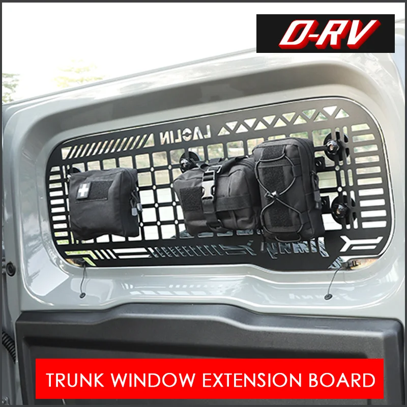 

For Suzuki Jimny JB64 JB74 2019-2025 Tailgate Window Organizer Tactical Molle Panel Modular Storage Racks