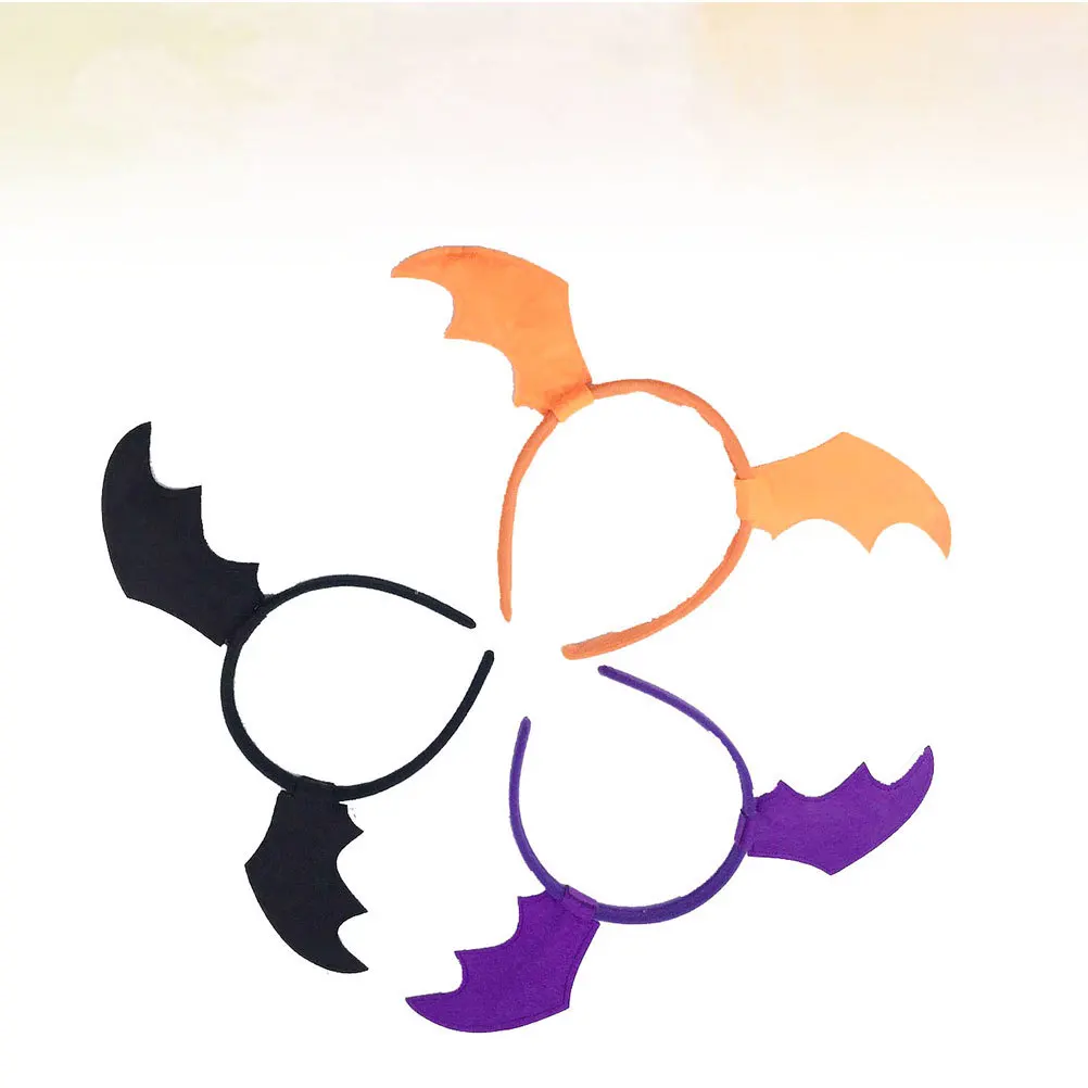 

6Pcs Bat Wings Headbands Lightweight Non-Deformation Kids Hair Hoops Creative Party Christmas Easter Stage Performance