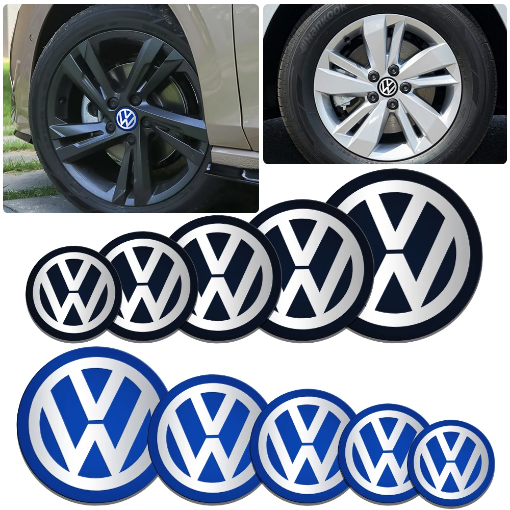 70/80/90/100/120MM New Car Wheel Center Cover Sticker Hub Cap Decal Decoration For Volkswagen VW Golf Polo Tiguan Passat Jetta R