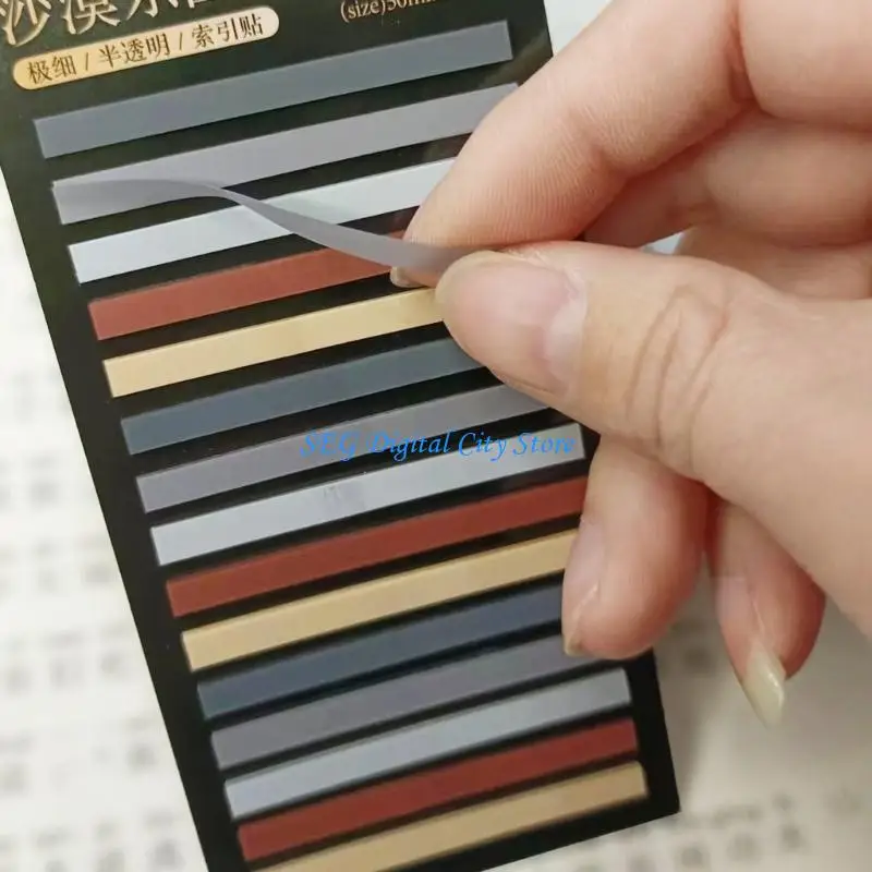 U75B Colored Book Sticky Tabs for Notebooks Translucent Index Tabs Set of 300