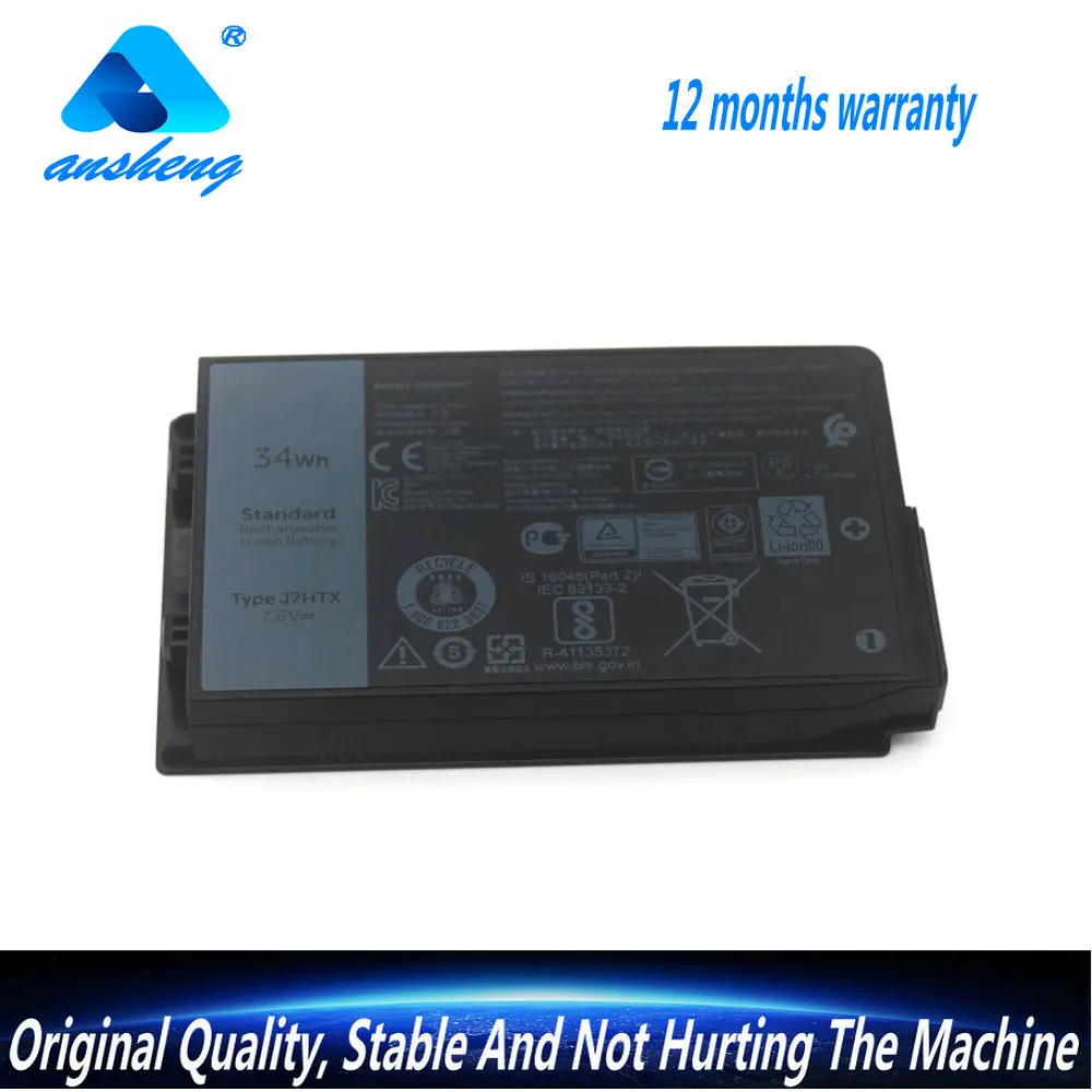 

NEW 34Wh 7.6V 2JT70 J7HTX Laptop Battery For Dell Latitude 12 7202 7212 7220 Rugged Extreme Tablet T03H001 T03H002 02JT70 7XNTR