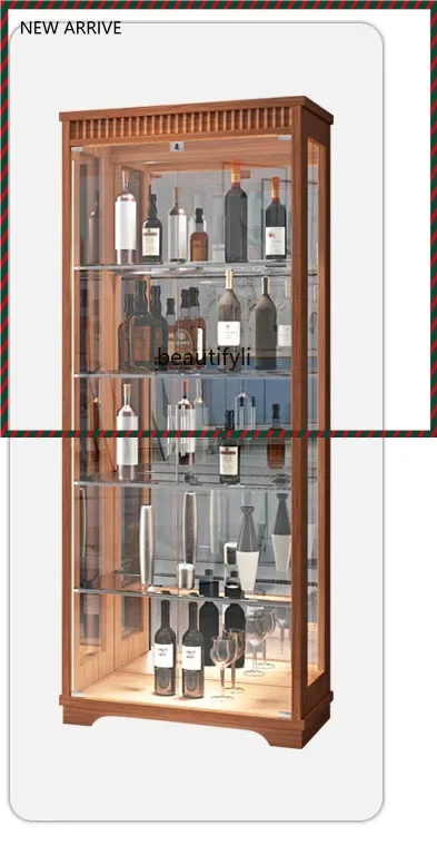 

ss newLiving Room Wine Cabinet Wall Light Luxury High-End Small Chinese Household Glass Small Wine Cabinet