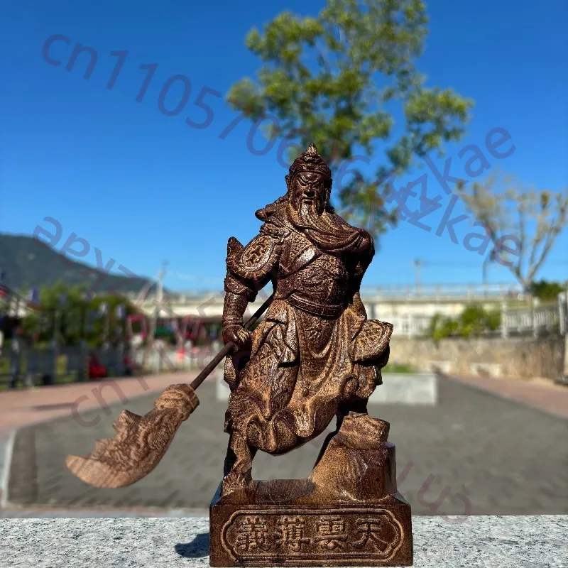 

Статуэтка Гуань Гуна из агарового дерева ручной работы - 7,7x3,5x2,0 дюйма, деревянная скульптура Гуань Ю, декор для дома и гостиной, поделки