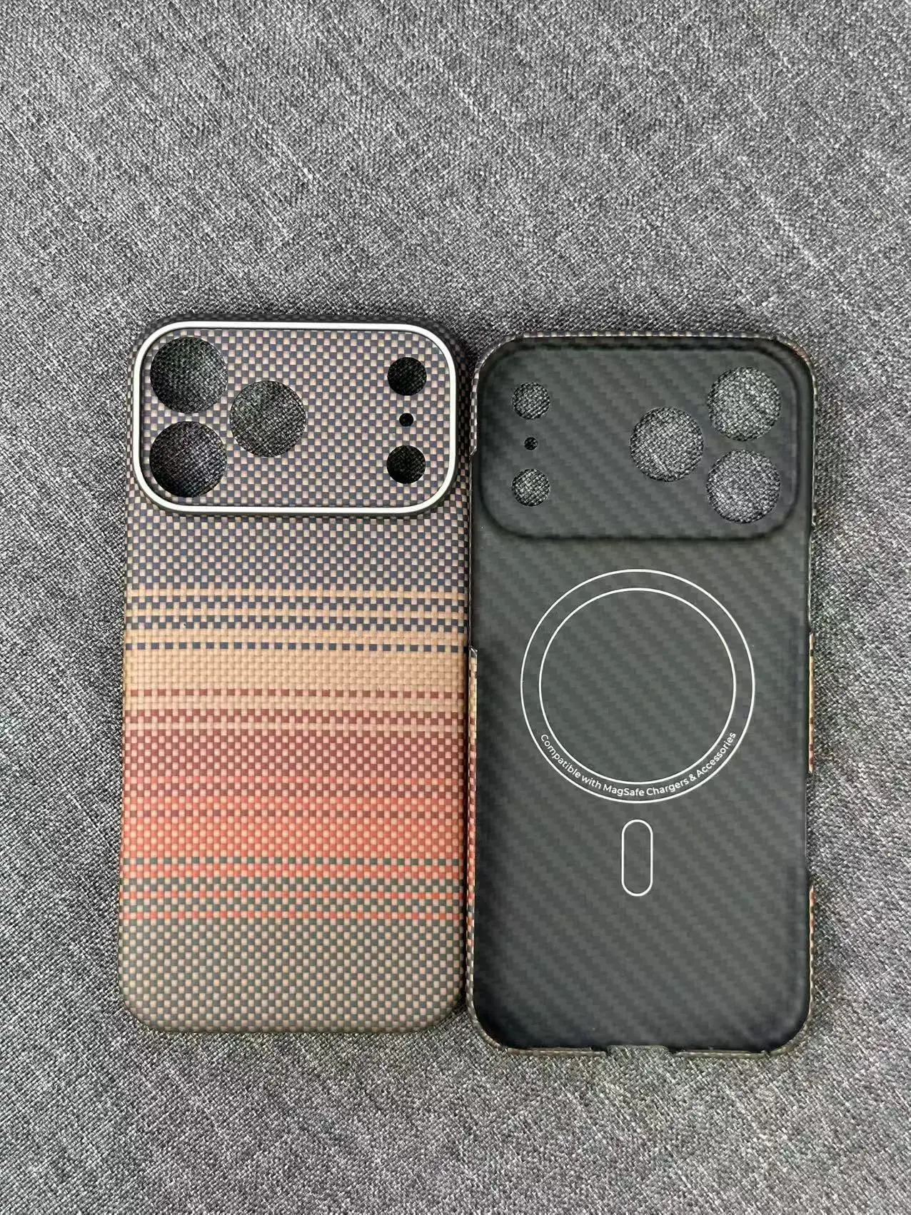 Aramid fiber magnetic phone case for iphone 17 pro max, kevlar lens precision hole full coverage protection for iphone17pro case