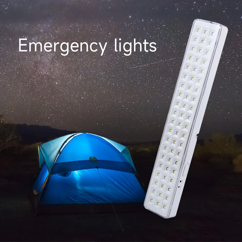 60LED Emergency Lamp Handheld Emergency Evacuation Lighting Wall-mounted Rechargeable Fire Fighting Lights Camping Lantern