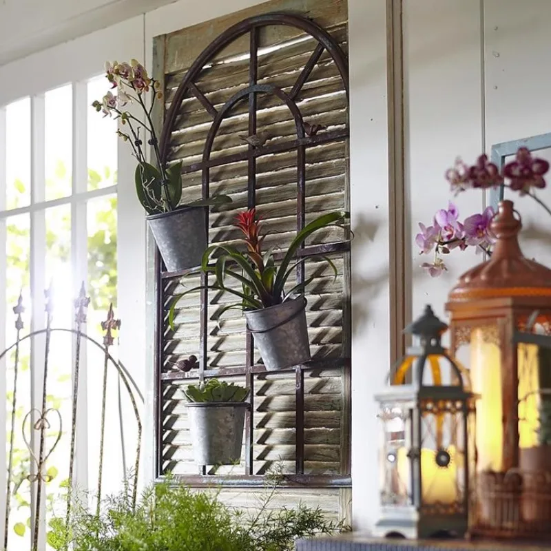 Indoor furniture living room Mediterranean wall hanging balcony  green dill wall decoration living room wall decorat