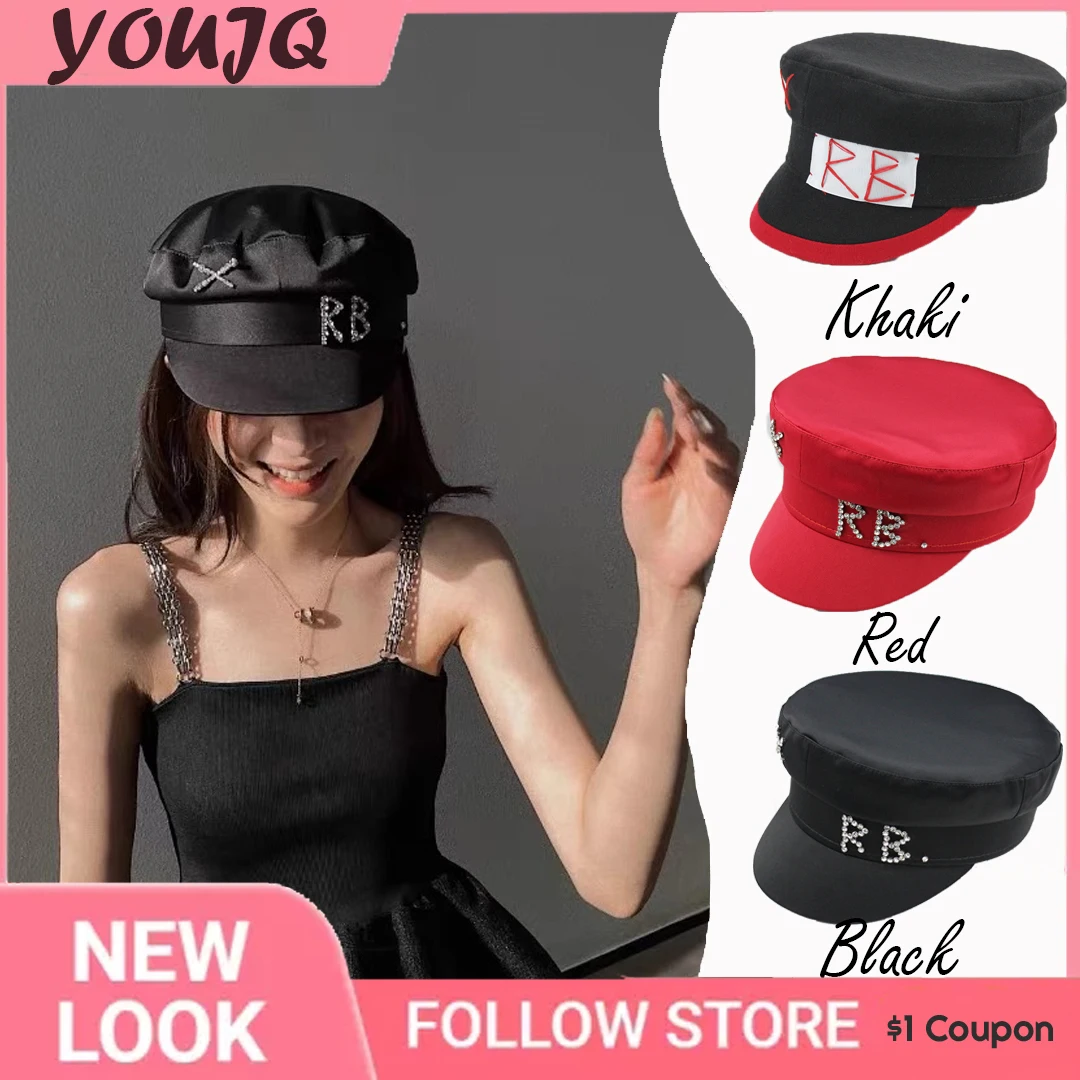 

INS New Brand Designer Spring Summer Caps Women Diamond Letter Stain Newsboy Cap Baker Boy Beret Hats Visor for Women Men Gorras