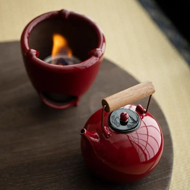 Home indoor teapot boiling water boiling tea Japanese lifting beam pot warm tea stove