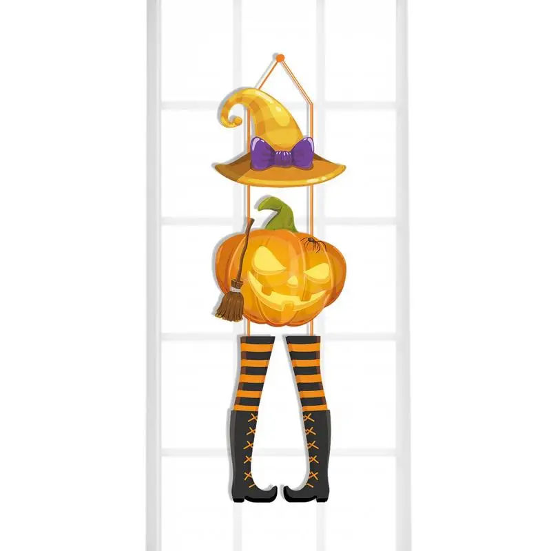 

Pumpkin Door Hanger Halloween Pumpkin Wall Plaques Reusable Halloween Pumpkin Hanger For Front Door Halloween Wall Sign For Yard