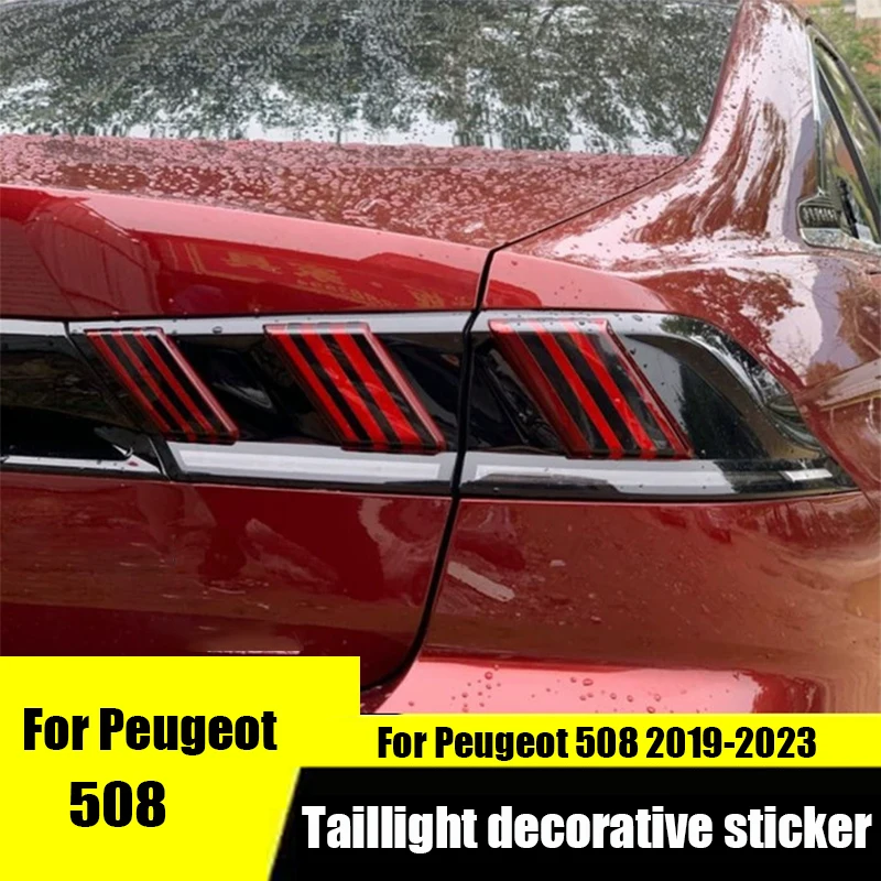 For Peugeot 508 2023 2022 2021 2020 2019 Taillight film Taillight sticker Headlight bright black film